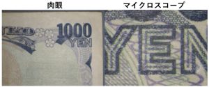 肉眼とマイクロスコープの違い